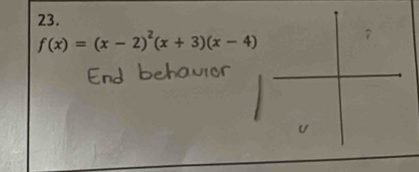 f(x)=(x-2)^2(x+3)(x-4)