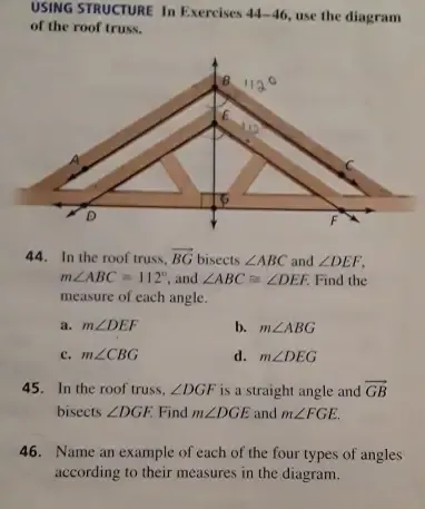 Solved: USING STRUCTURE In Exercises 44-46 , use the diagram of the ...