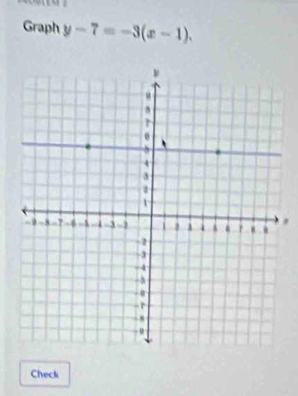 Graph y-7=-3(x-1). 
Check