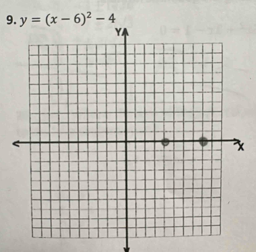 9 y=(x-6)^2-4