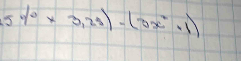 5% * 3,25)-(3x^2+1)