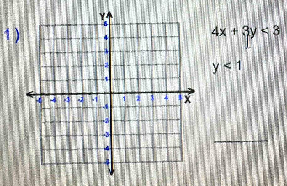 1
4x+3y<3</tex>
y<1</tex> 
_