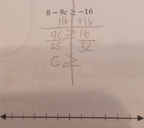 8-9c≥ -16