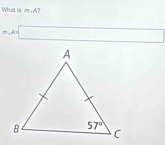 What is m∠ A ?
m∠ A=□