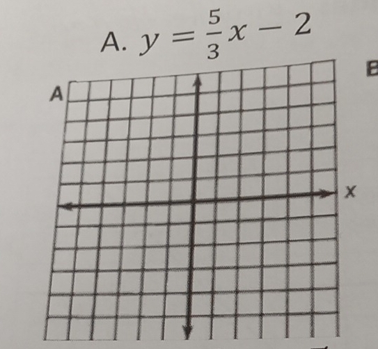 y= 5/3 x-2
B