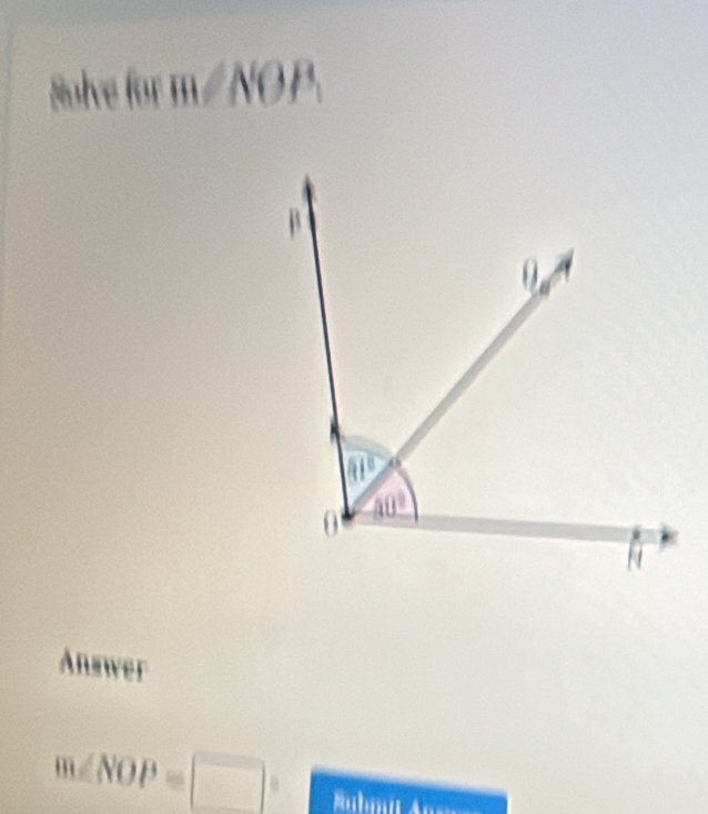 Solve for m∠ NOP_1
Answer
m∠ NOP=□°