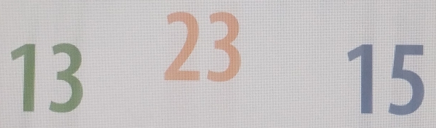 13^(23)
15