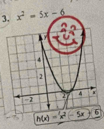 h(x)=x^2-5x+6