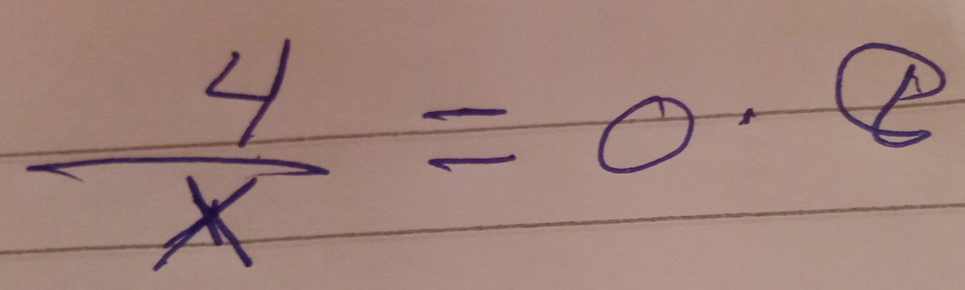  4/x =0.8