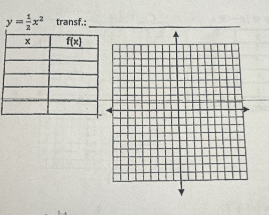 y= 1/2 x^2 transf.:_