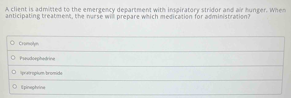 Solved: A client is admitted to the emergency department with ...