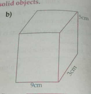 solid objects. 
b)
m