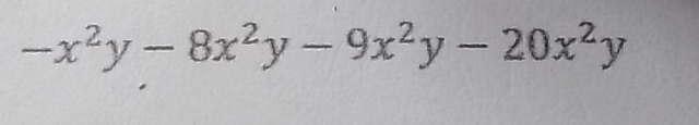 -x^2y-8x^2y-9x^2y-20x^2y