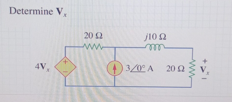 Determine V_x