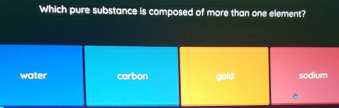 Which pure substance is composed of more than one element?