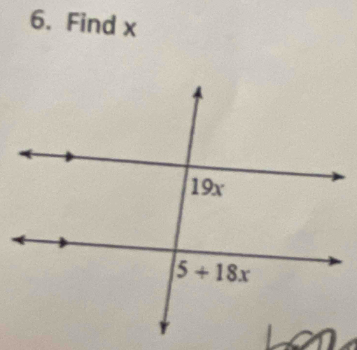 Find x