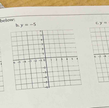 below:
b. y=-5
C. y=
6 -5
-4