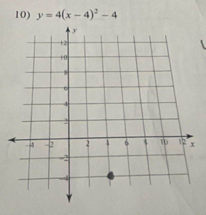 y=4(x-4)^2-4