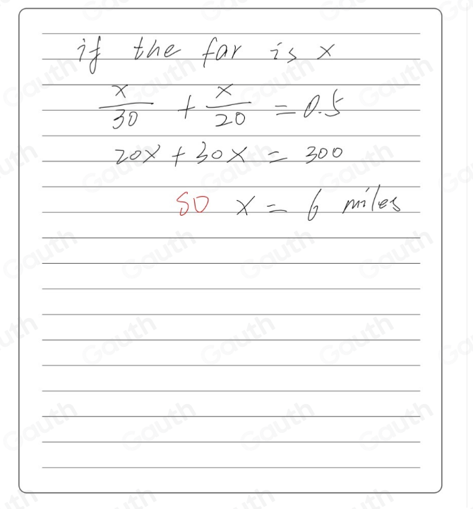 Solved: Jorden drives to the store at 30 miles per hour. On her way ...