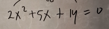 2x^2+5x+1y=0