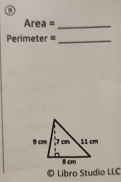 Area=
Peri meter= _ 
© Libro Studio LLC