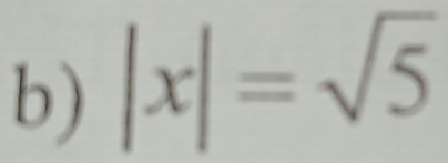 |x|=sqrt(5)