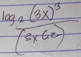 frac log _a(3x)^3(3x6x)