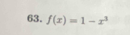 f(x)=1-x^3