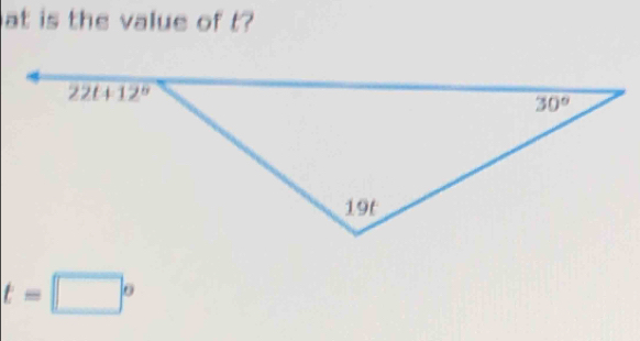 at is the value of t?
t=□°