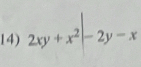 2xy+x^2|-2y-x