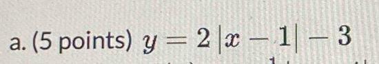 y=2|x-1|-3