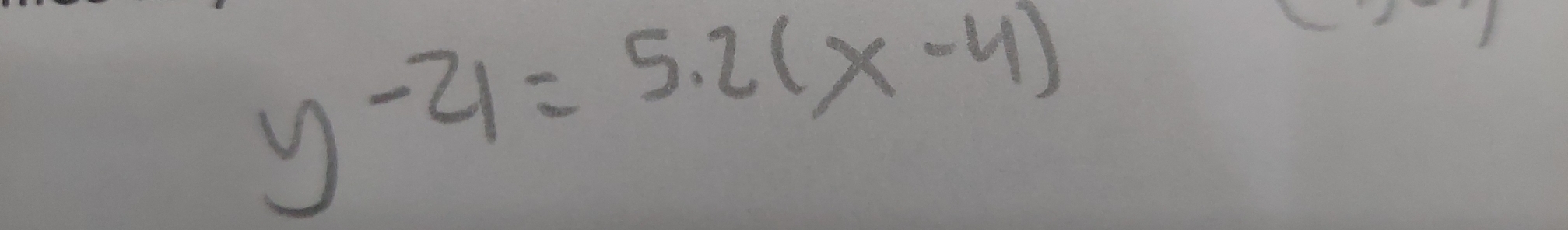 y-21=5.2(x-4)