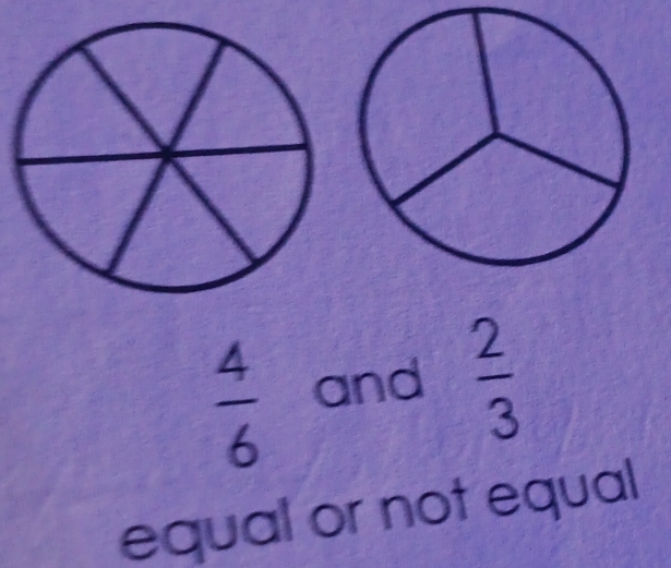  4/6  and  2/3 
equal or not equal