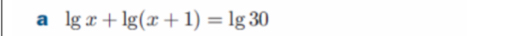 a lg x+lg (x+1)=lg 30