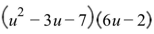 (u^2-3u-7)(6u-2)