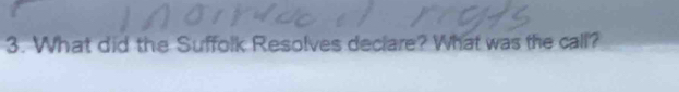 What did the Suffolk Resolves declare? What was the call?