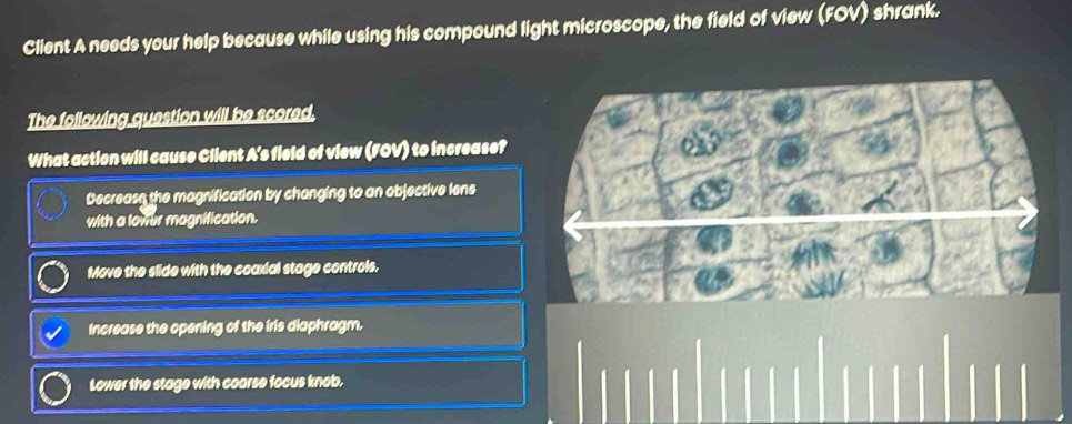 Solved: Client A needs your help because while using his compound light ...