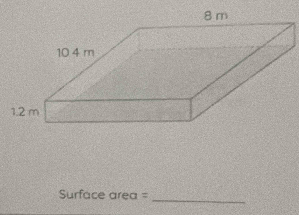 Surface area =