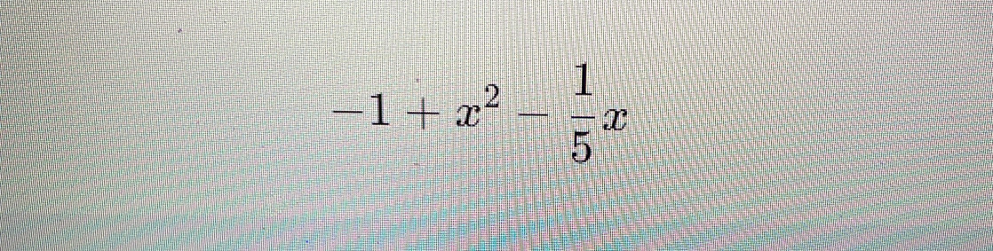 -1+x^2- 1/5 x