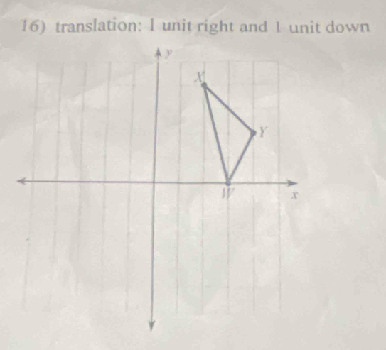 translation: l unit right and 1 unit down