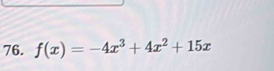 f(x)=-4x^3+4x^2+15x