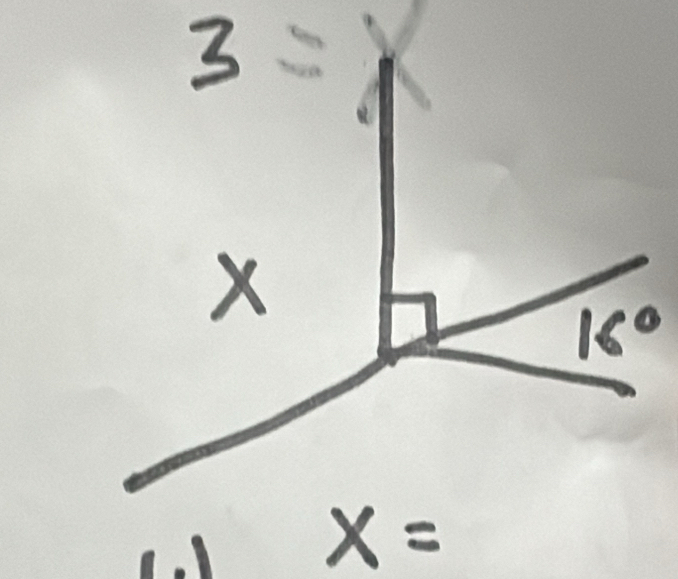 2
16°
x=