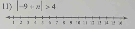 |-9+n|>4