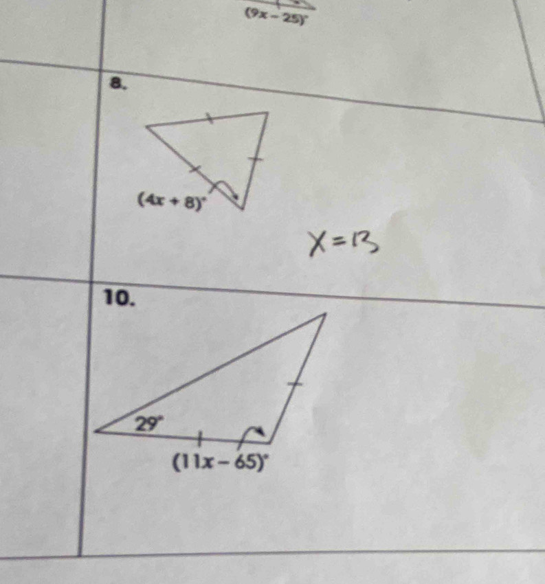 (9x-25)^circ 
8.
10.