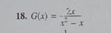 G(x)= 2x/x^2-x 