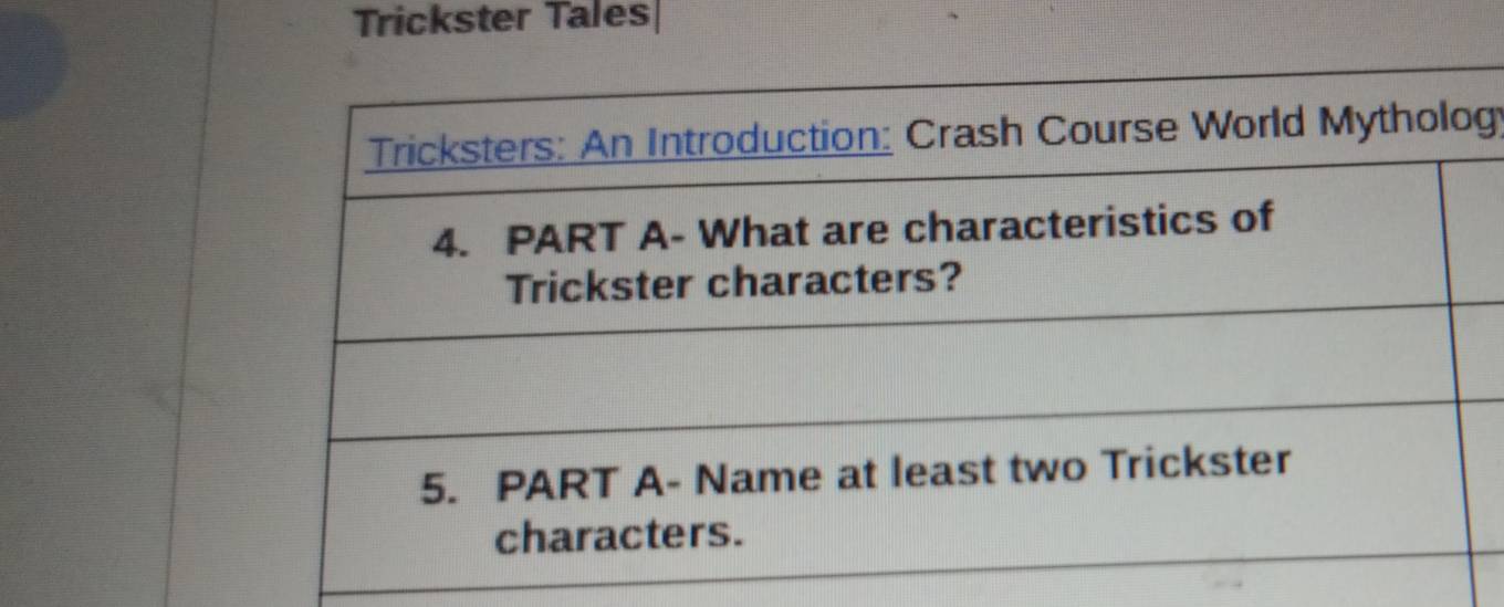 Trickster Tales|
g