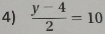  (y-4)/2 =10