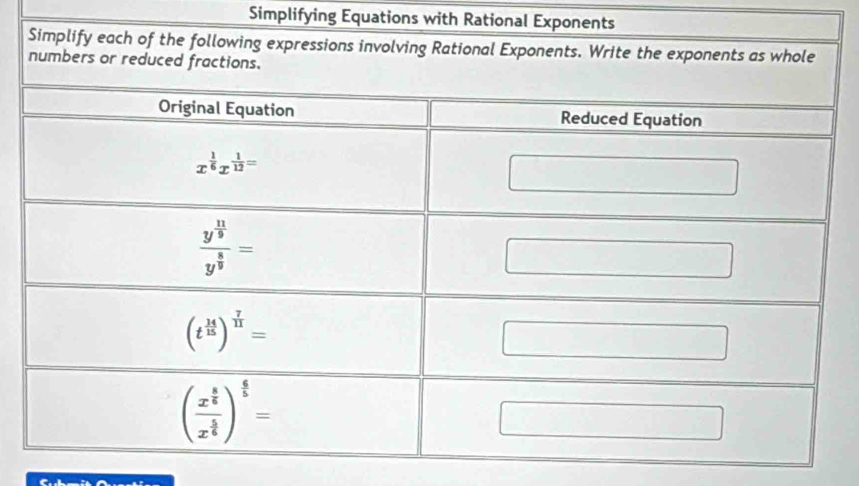 Simplifying Equations with Rational Exponents