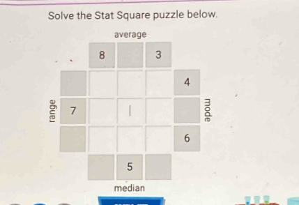 Solve the Stat Square puzzle below.