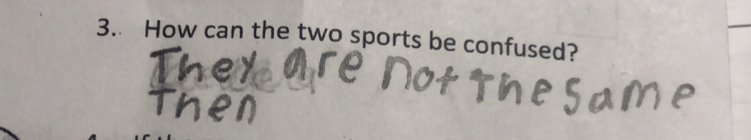 How can the two sports be confused?